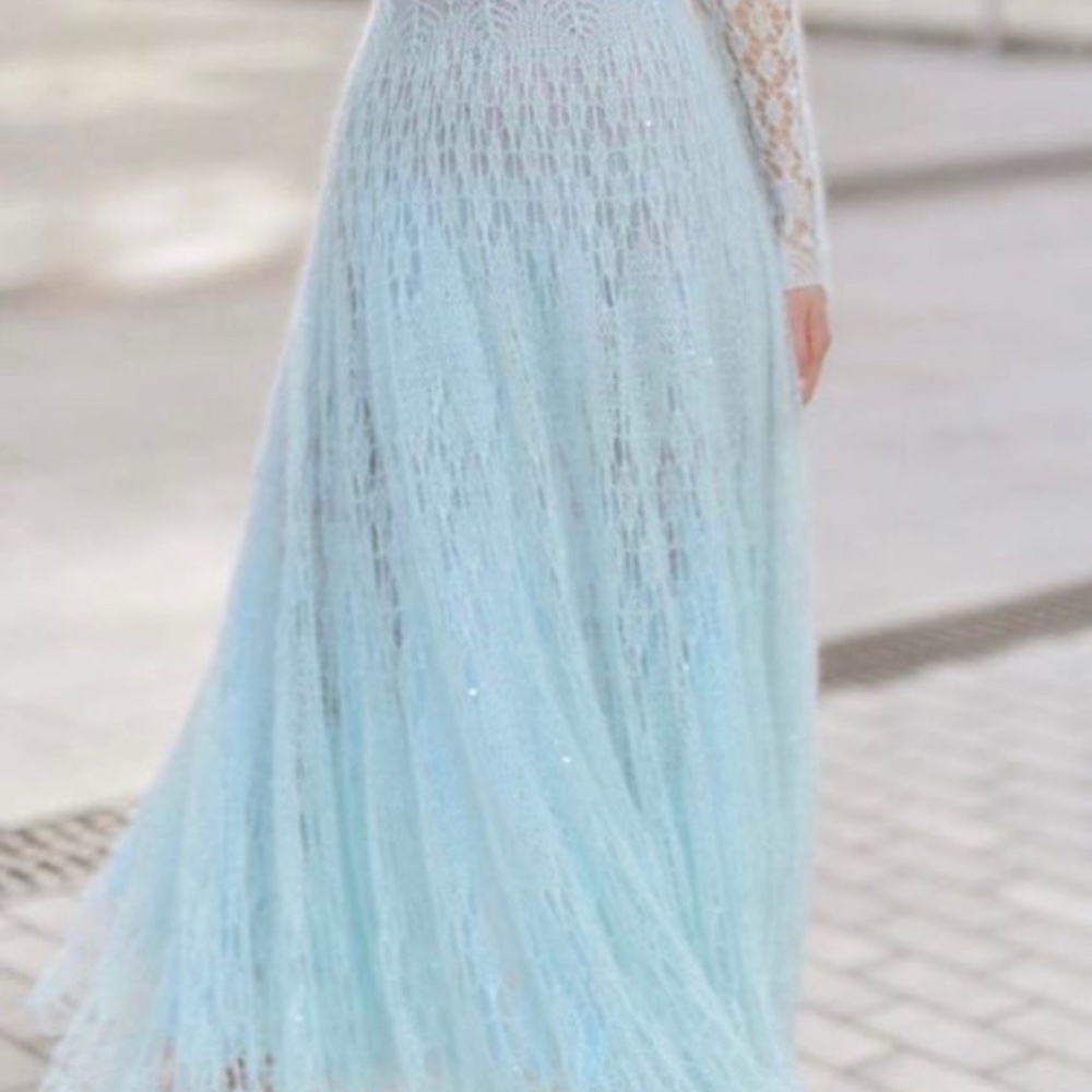 ONE OF A KIND HAND MADE KNITTED SILK MOHAIR DRESS - Picture 3 of 12